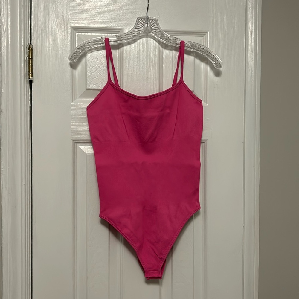 OQQ hot pink body suit